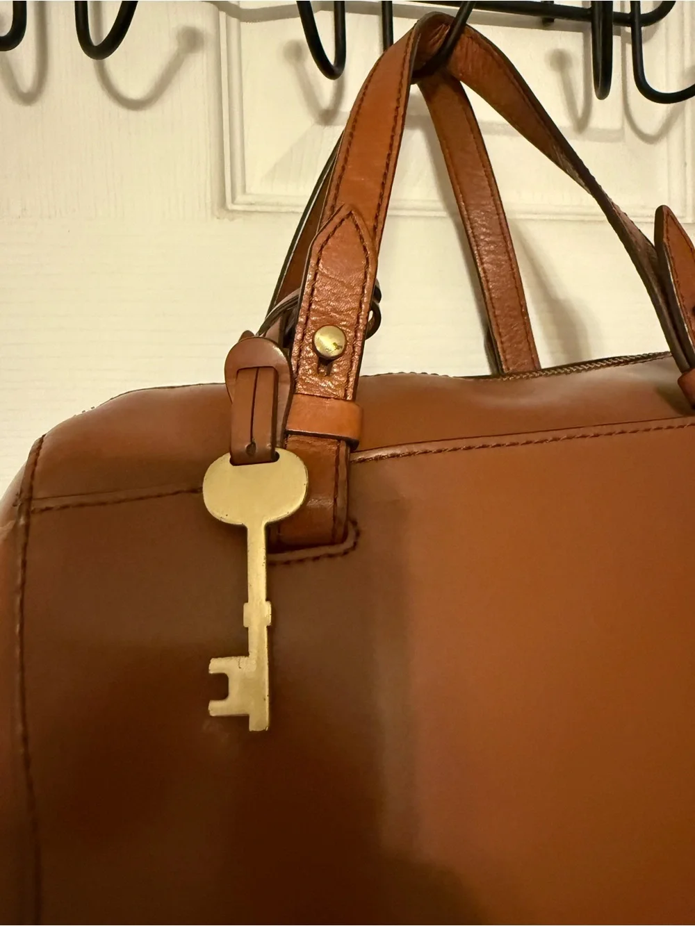 Fossil Rachel Brown Leather Satchel Crossbody Bag ZB7258